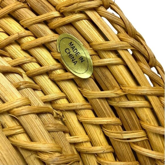 Woven Rattan Charger Plates Wall Decor Set of 3 Rustic Boho 12.5 inch - Picture 4 of 7